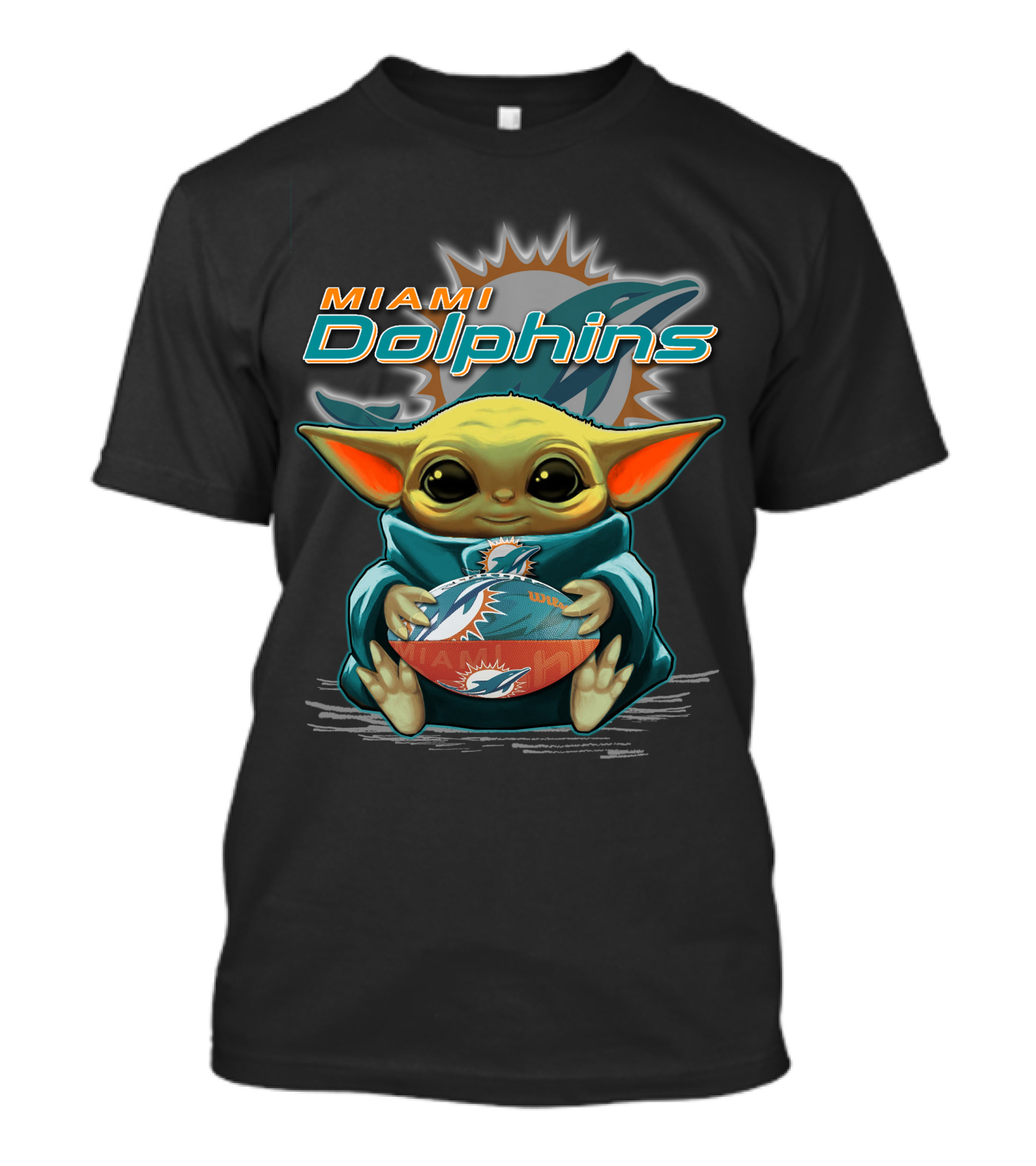 Yoda Miami Dolphins Football Fan T-Shirt