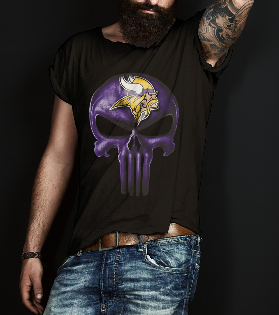 Skull Minnesota Vikings T-Shirt
