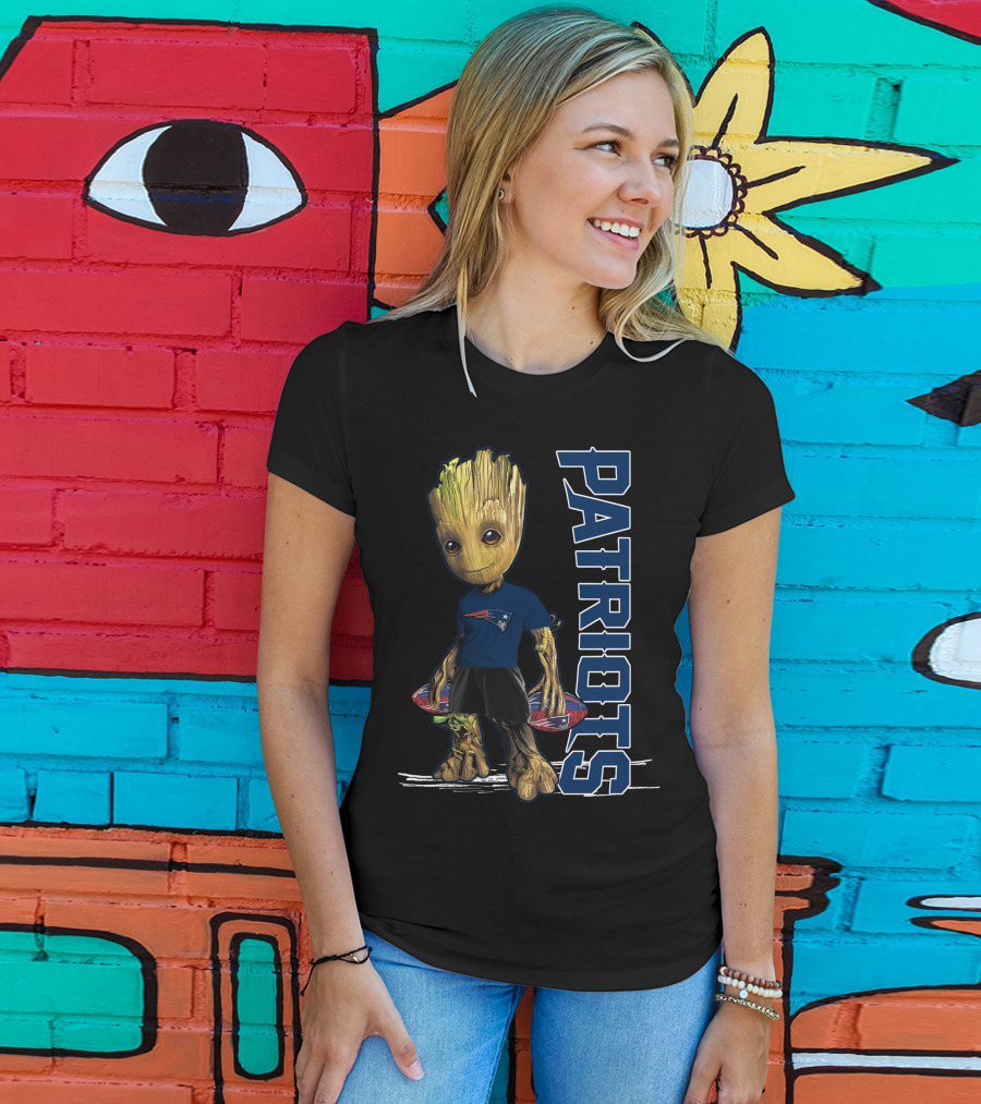 Groot Patriots New England Football Fan Character T-Shirt