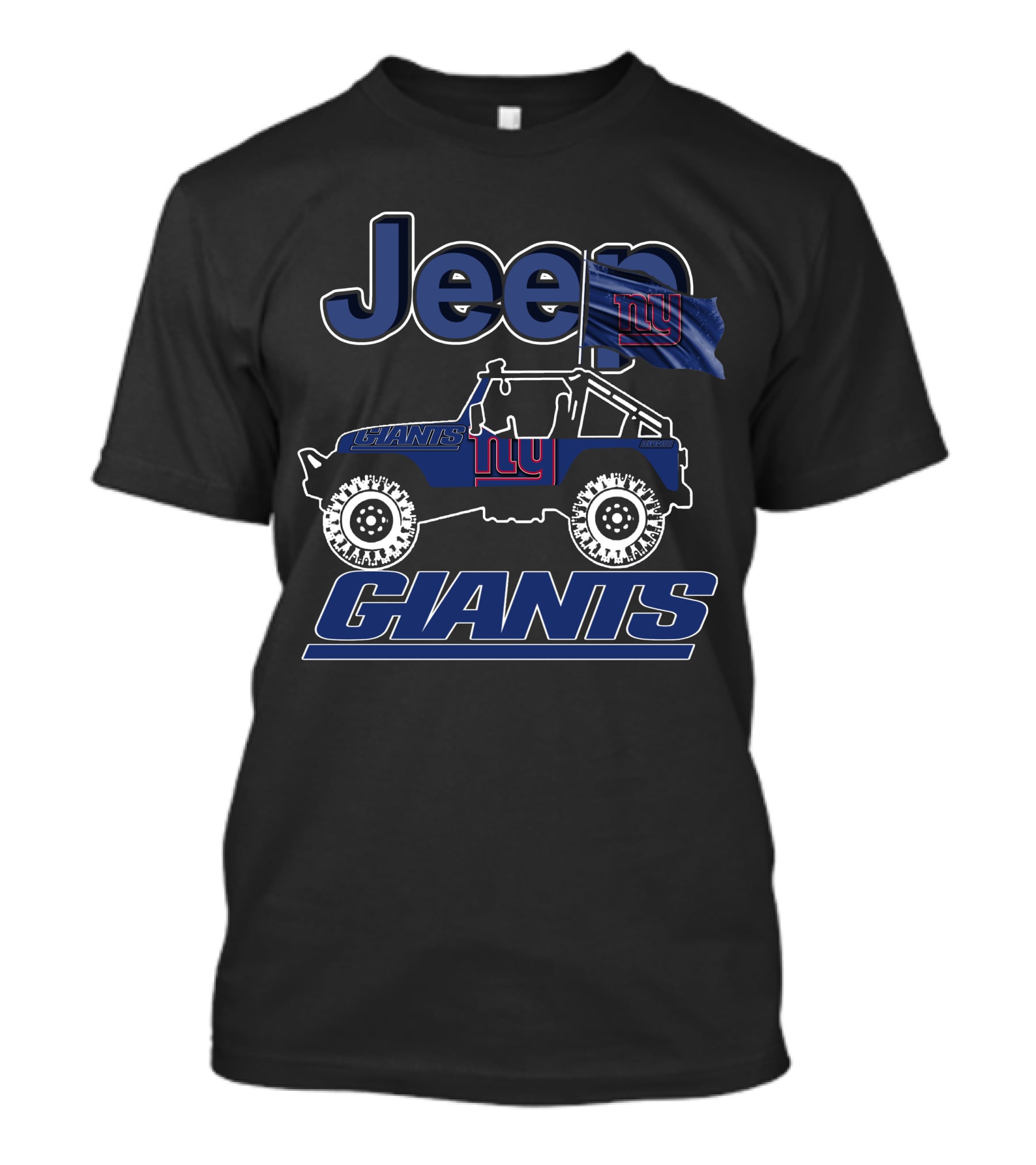 Jeep New York Giants Ny Giants Football Offroad Enthusiast Adventure T-Shirt
