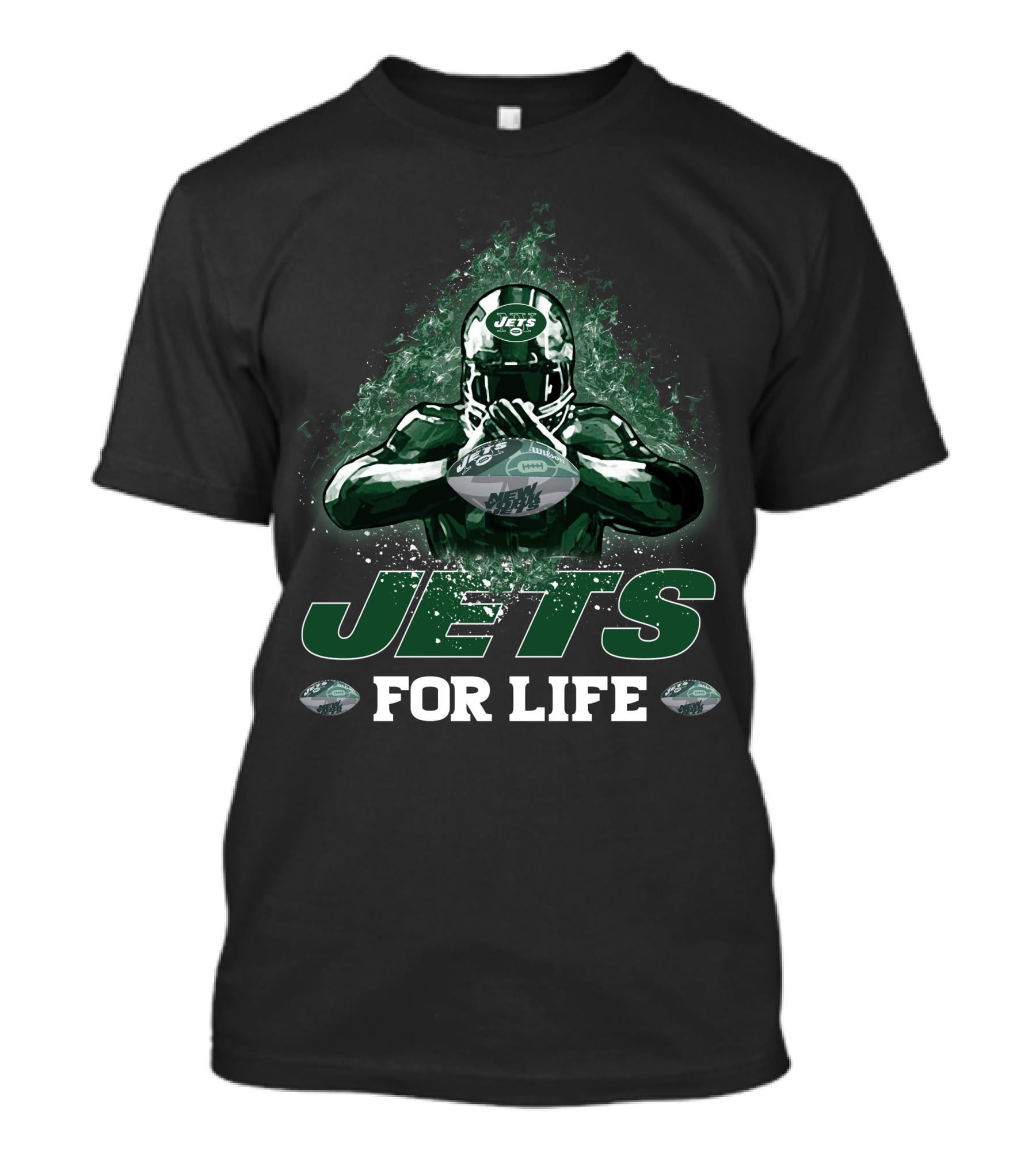 Jets For Life New York Football Fan Gear T-Shirt
