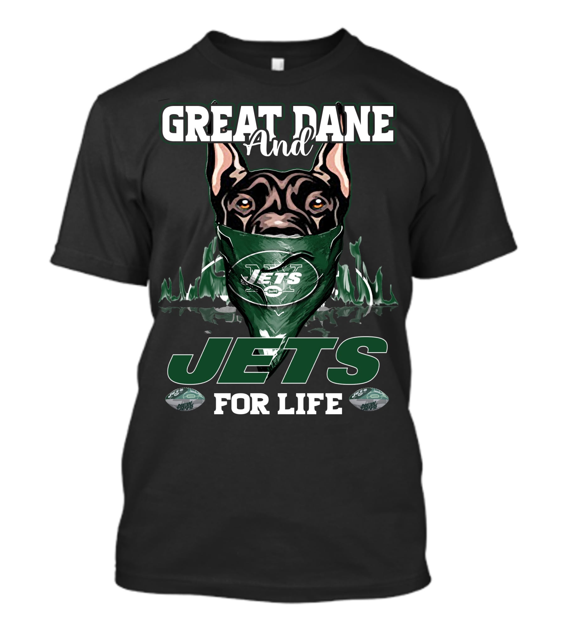Great Dane And Jets For Life T-Shirt