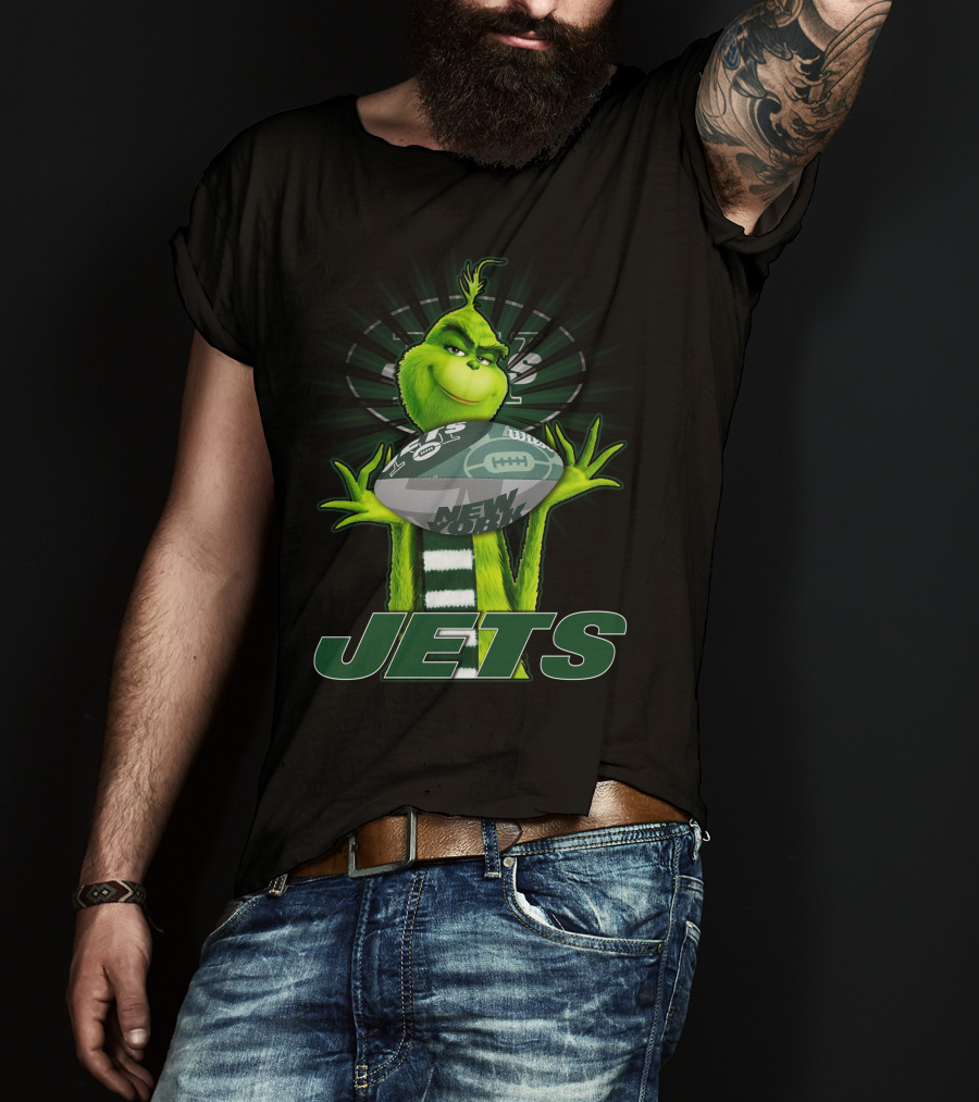 Grinch New York Jets Football Fan T-Shirt