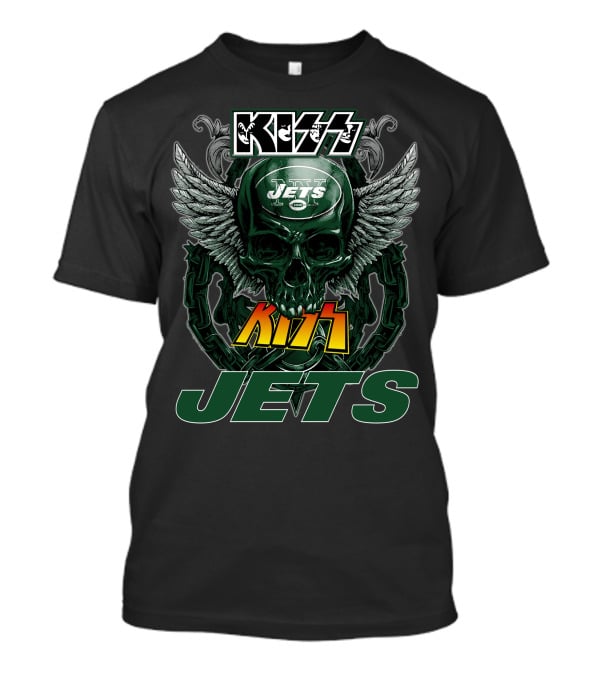 Kiss Jets Skull Wings Chains T-Shirt