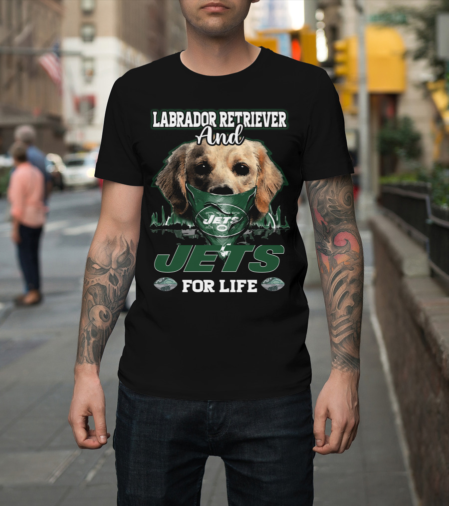 Labrador Retriever And Jets For Life T-Shirt