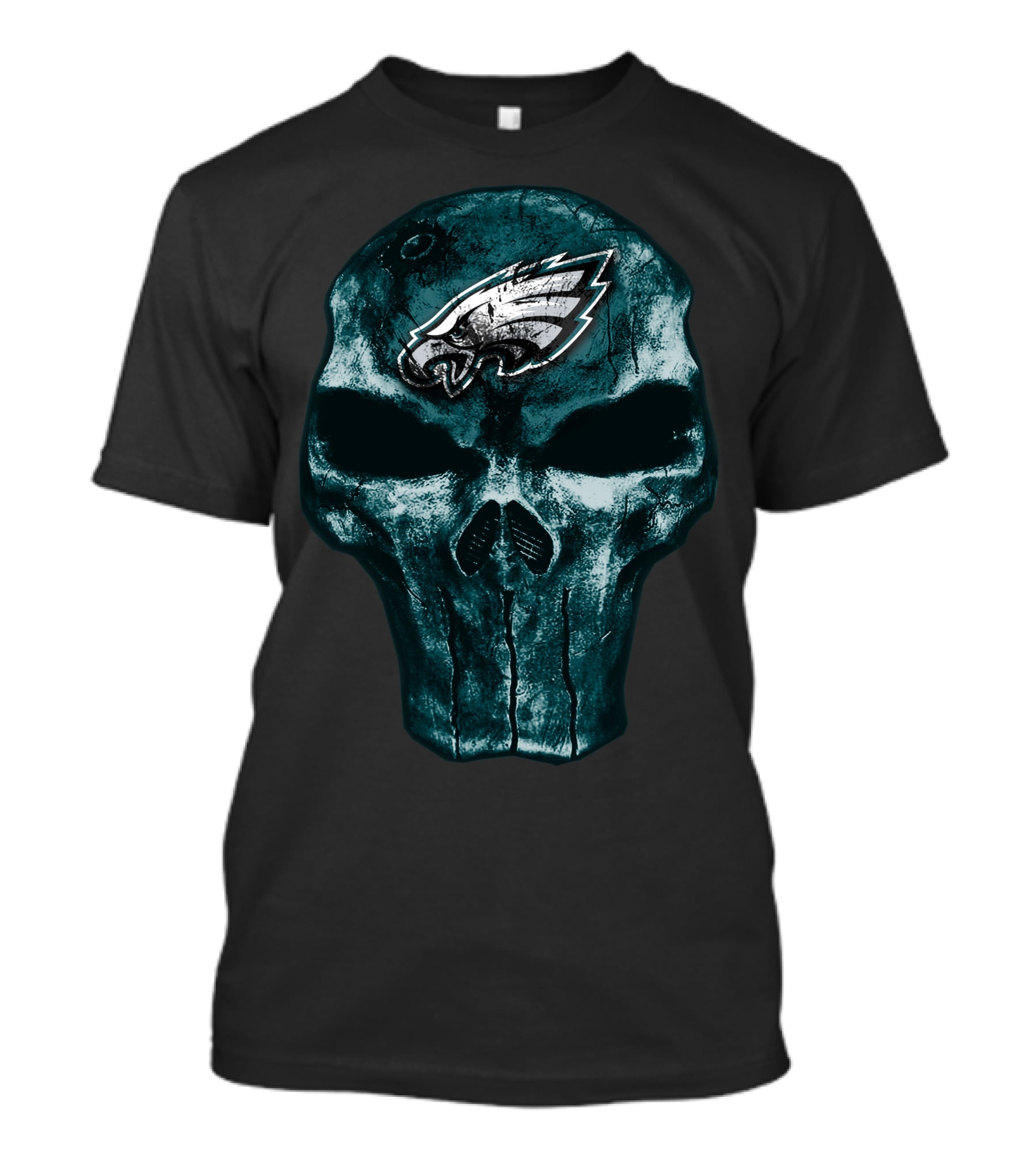 Skull V4 Philadelphia Eagles Emblem T-Shirt