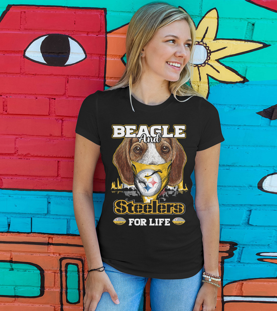 Beagle And Steelers For Life T-Shirt