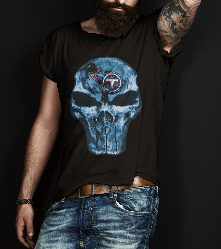 Tennessee Titans Skull Logo V4 T-Shirt