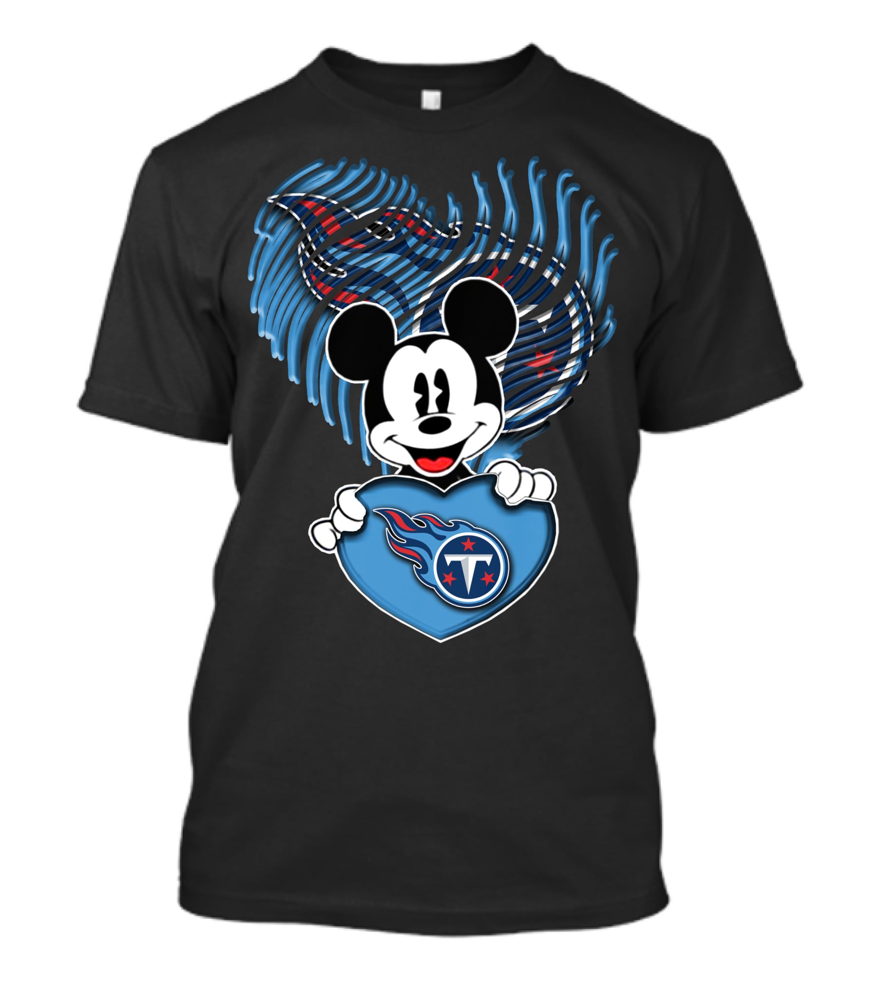 Mick Tennessee Titans Heart Logo Mascot T-Shirt
