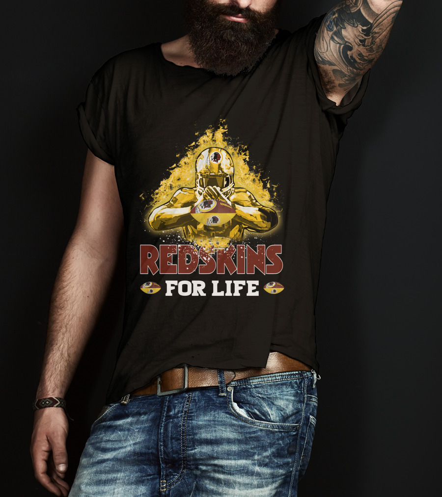 Redskins For Life Washington Nfl Football Helmet T-Shirt