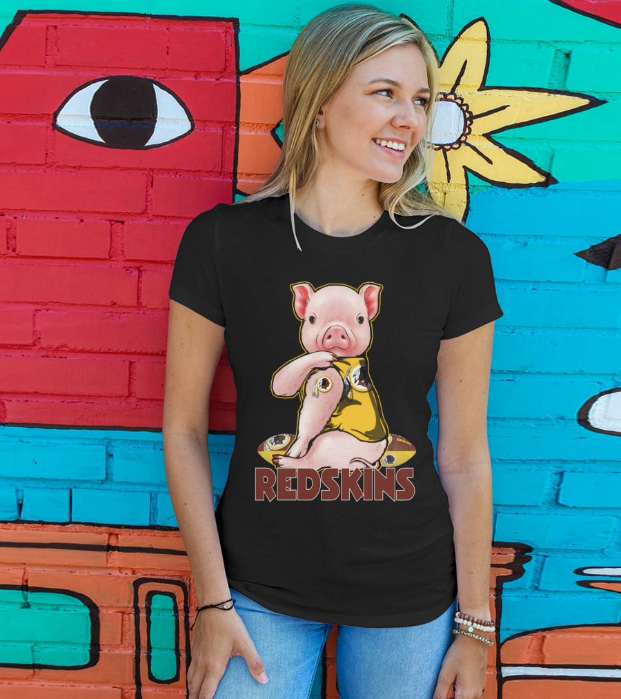 Pig Redskins Football Team T-Shirt