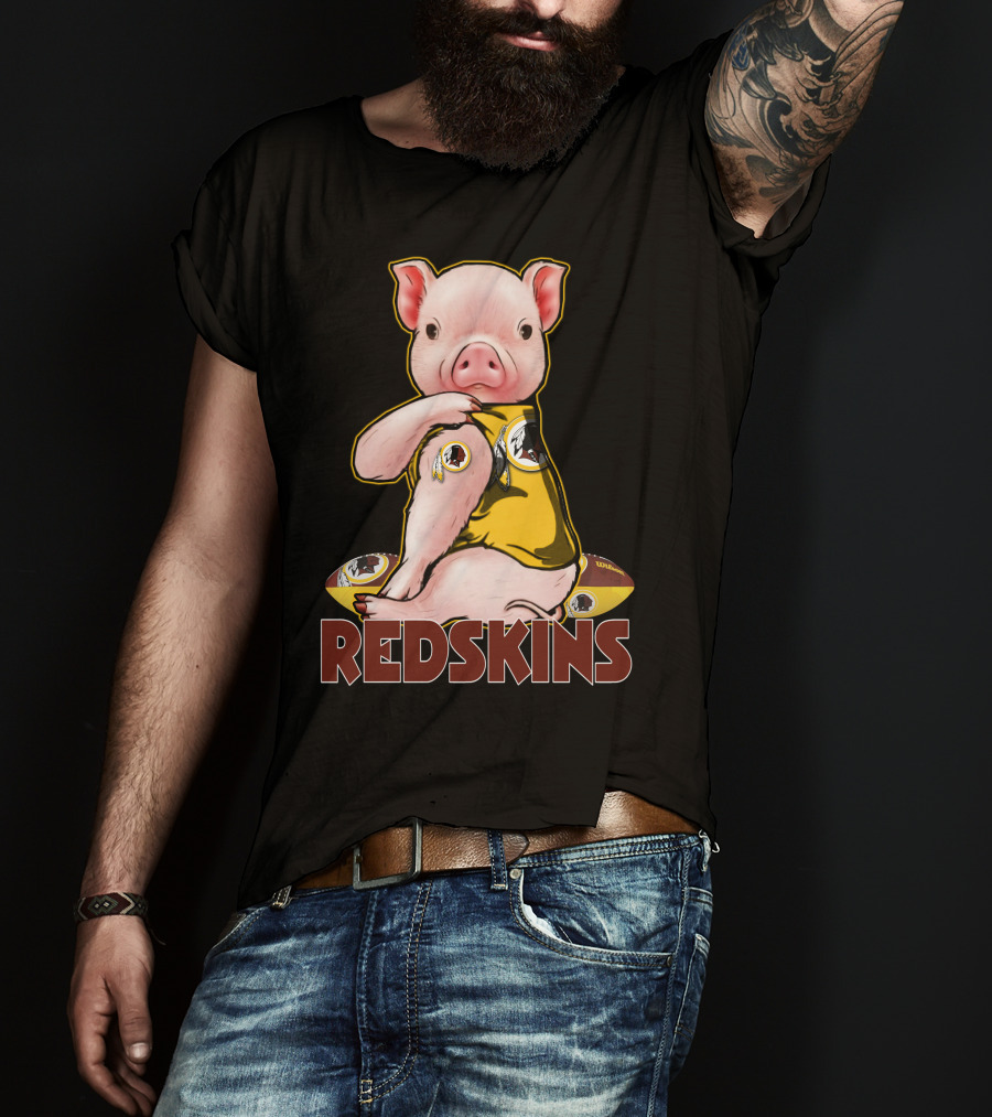 Pig Redskins Football Team T-Shirt