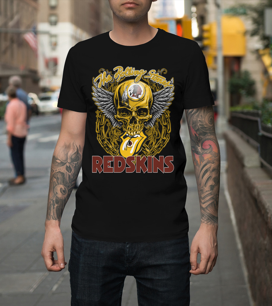 The Rolling Stones Redskins Skull Winged T-Shirt