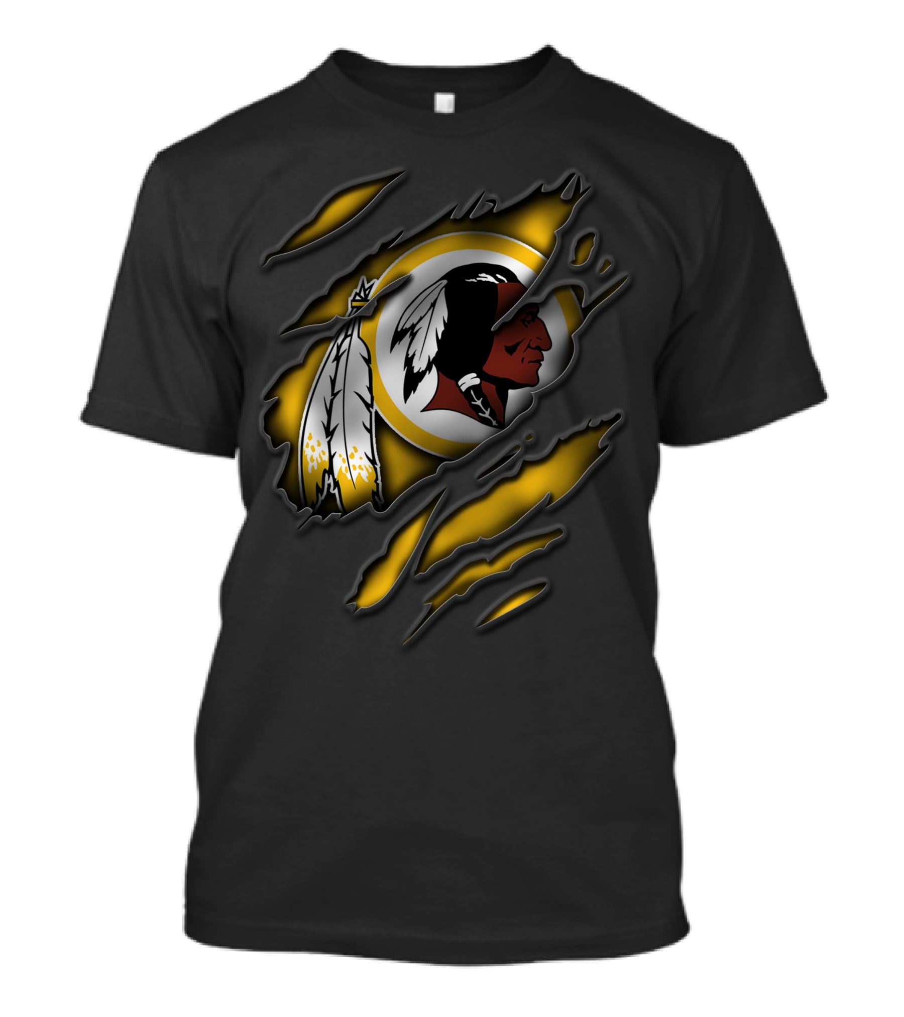 Torn Washington Redskins Football Team T-Shirt