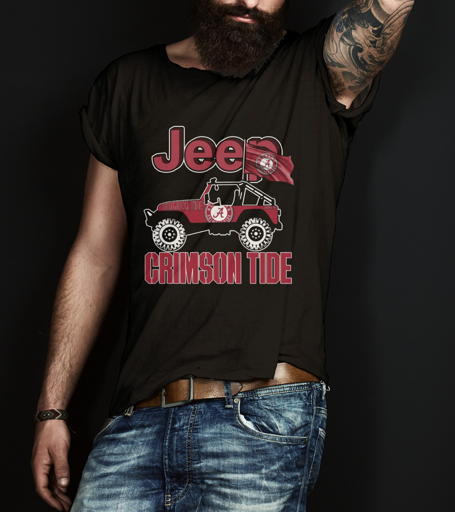 Jeep Alabama Crimson Tide Team Spirit Enthusiast T-Shirt