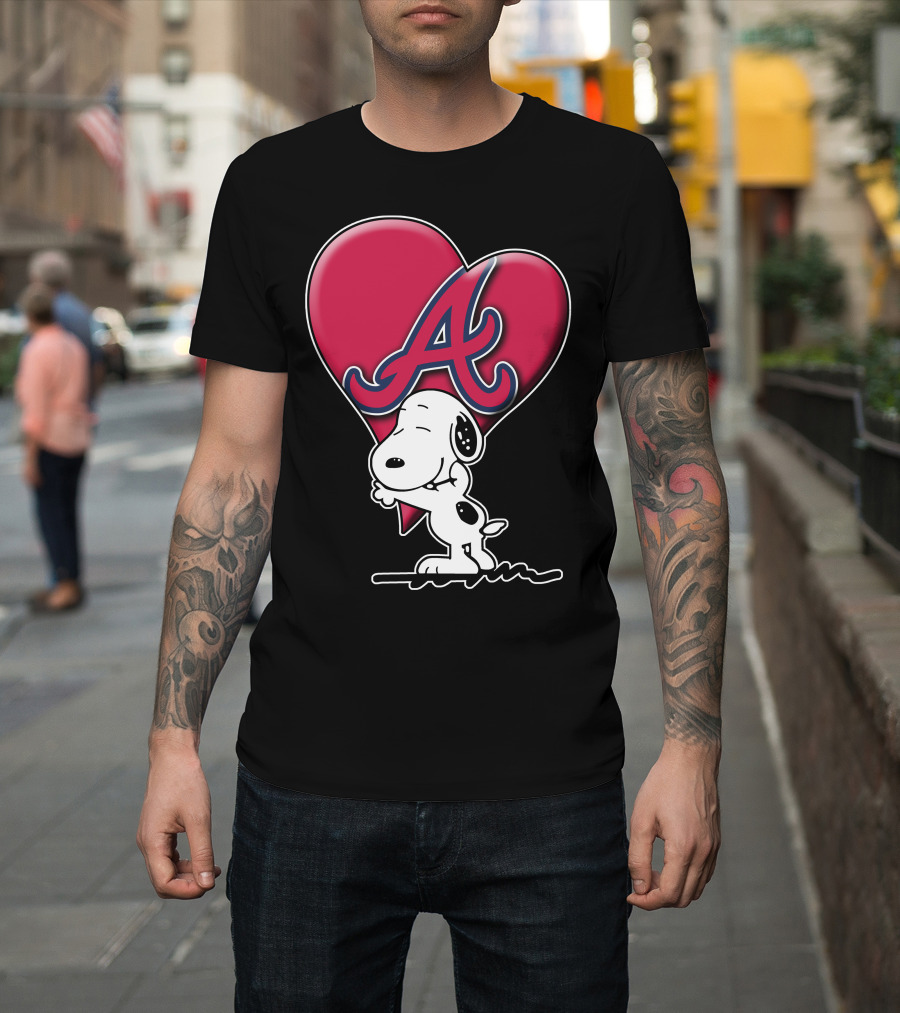 Snoopy Heart Atlanta Braves T-Shirt