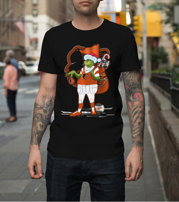 Shirt: Grinch Merry Baltimore Orioles Christmas Baseball T-Shirt Grinch Merry Baltimore Orioles Christmas Baseball T-Shirt