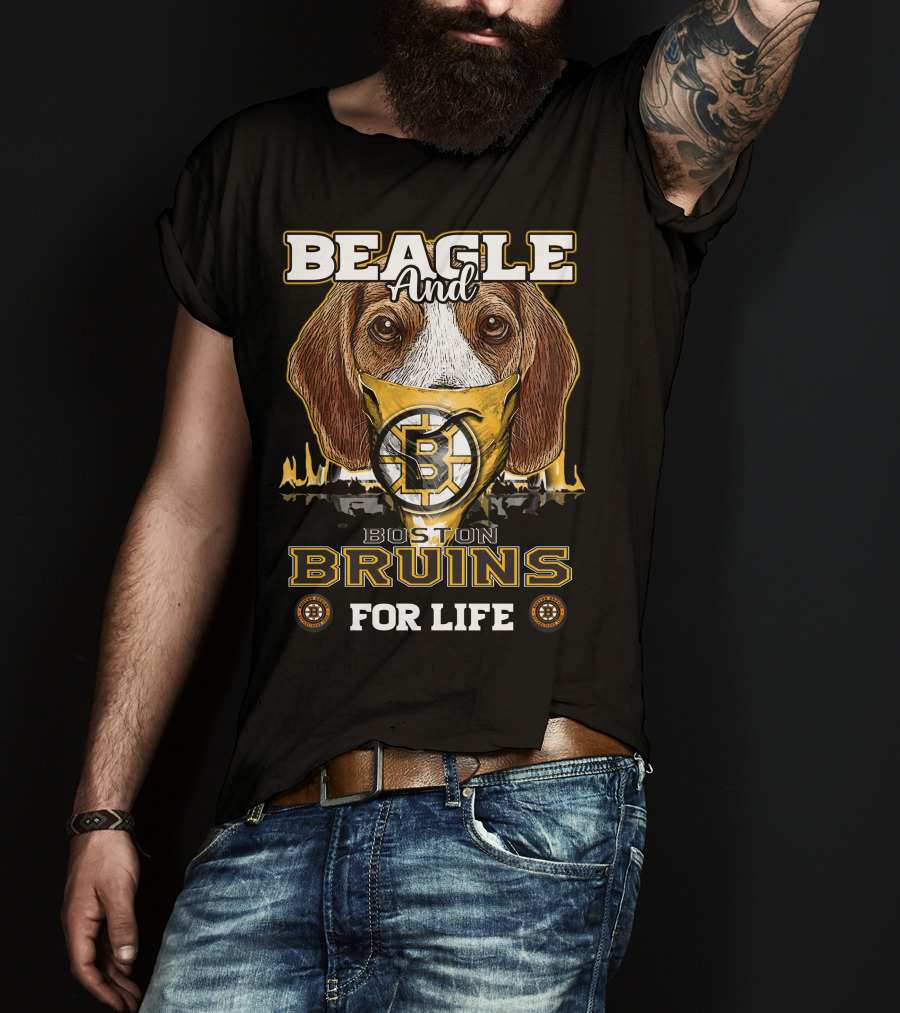 Beagle And Boston Bruins For Life T-Shirt
