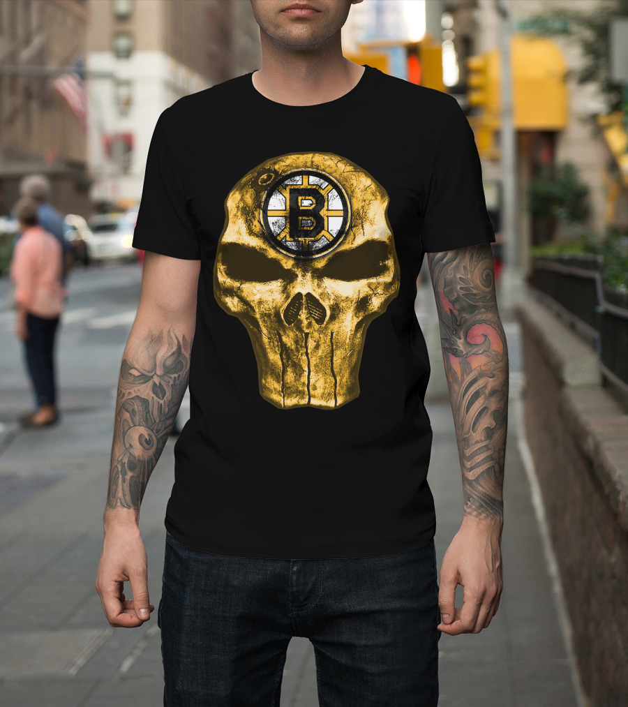 Boston Bruins Skull T-Shirt