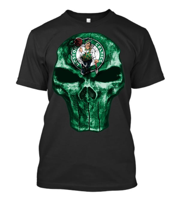 Boston Celtics Green Skull T-Shirt