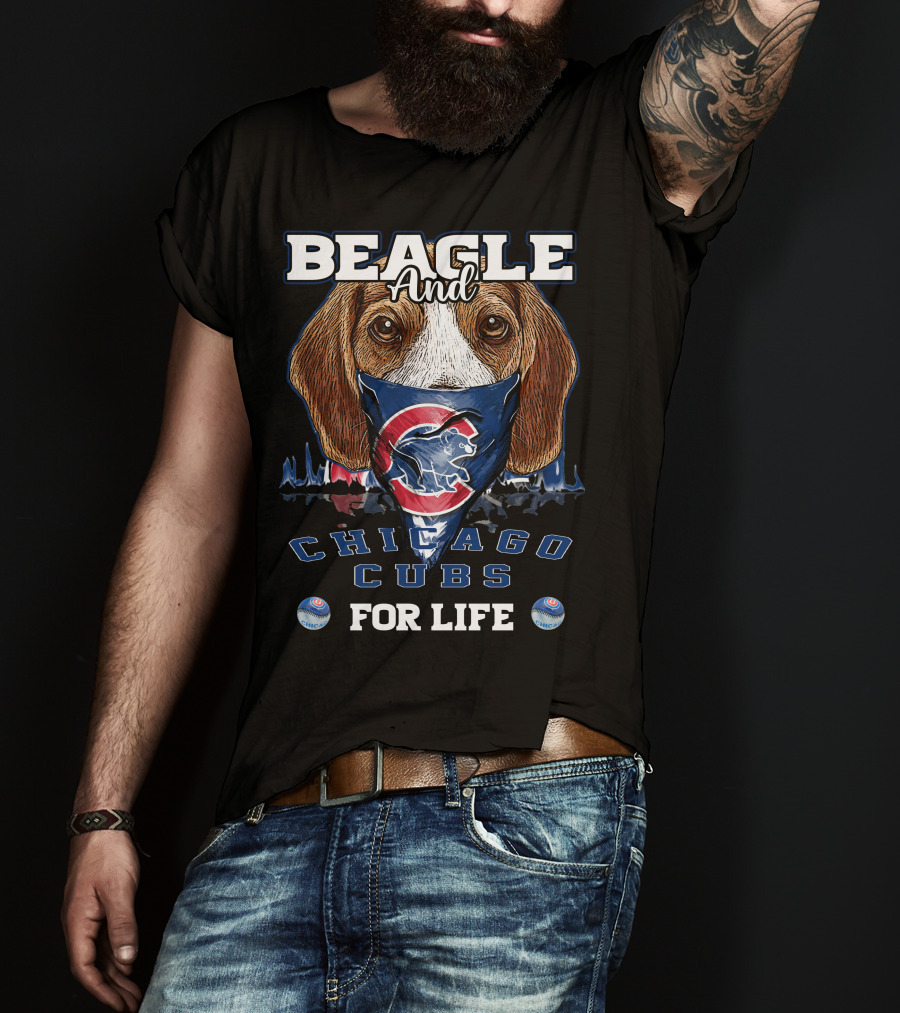 Beagle And Chicago Cubs For Life T-Shirt