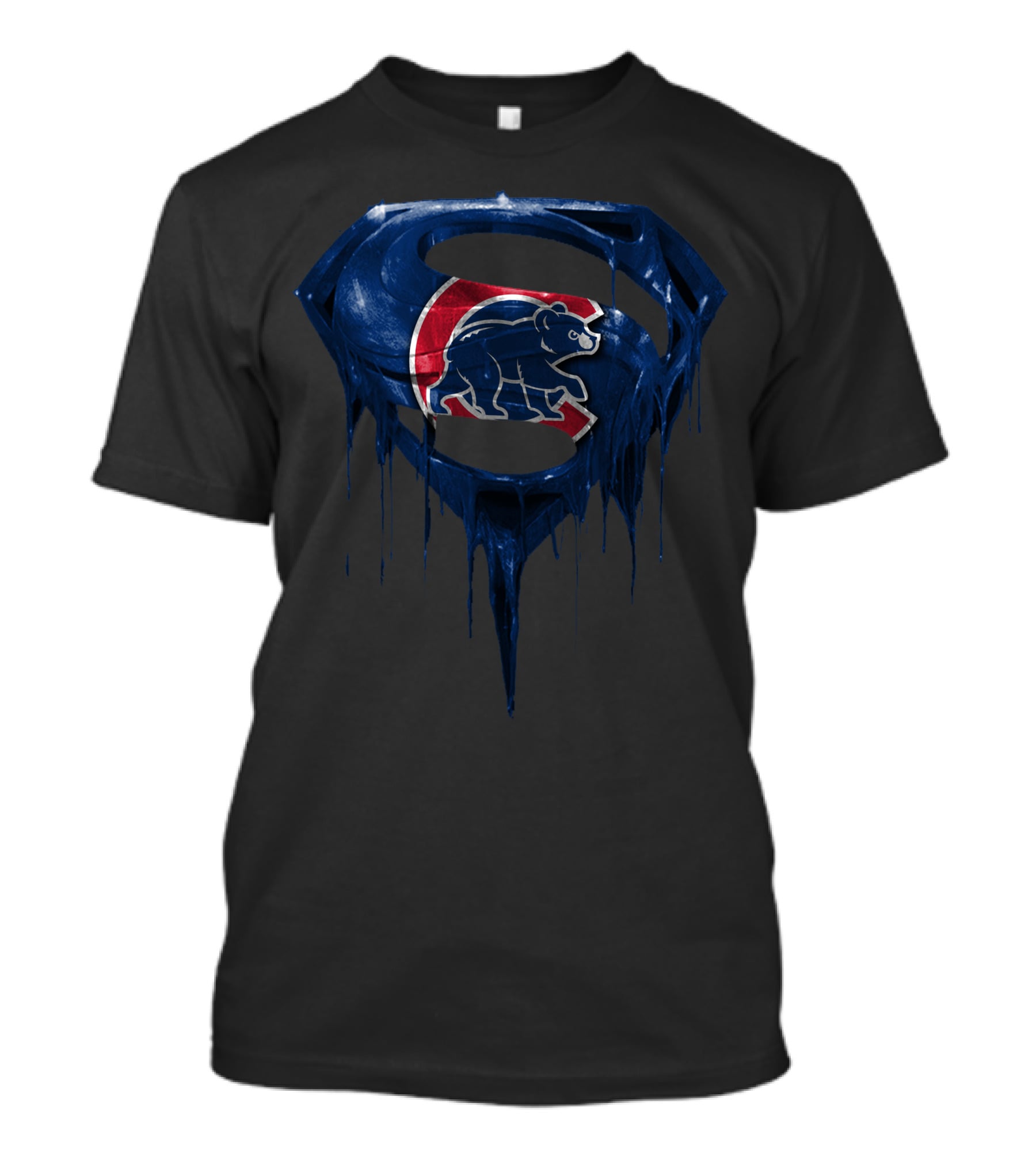Superman Chicago Cubs Bear T-Shirt