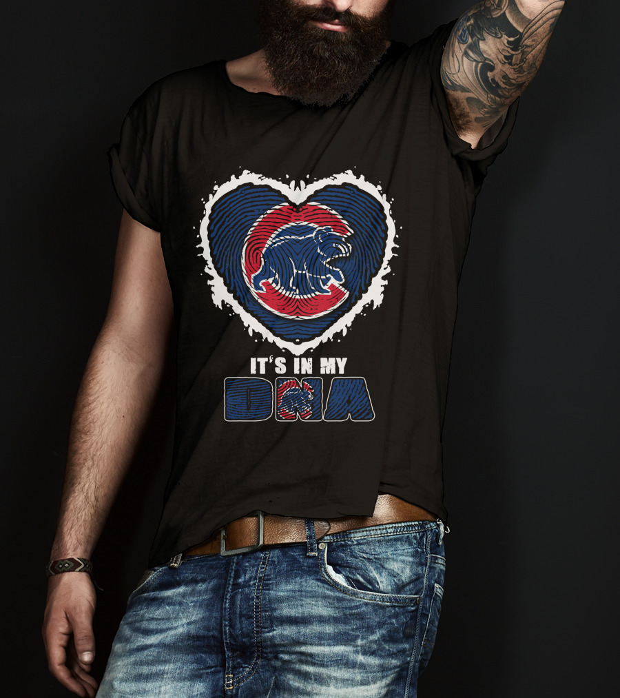 It's In My DNA Chicago Cubs Bear Heart T-Shirt