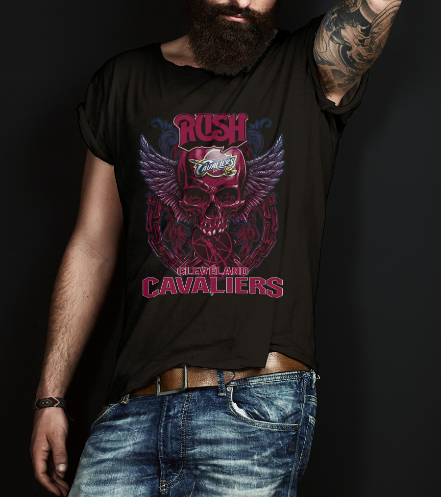 Rush Cleveland Cavaliers Skull Wings T-Shirt