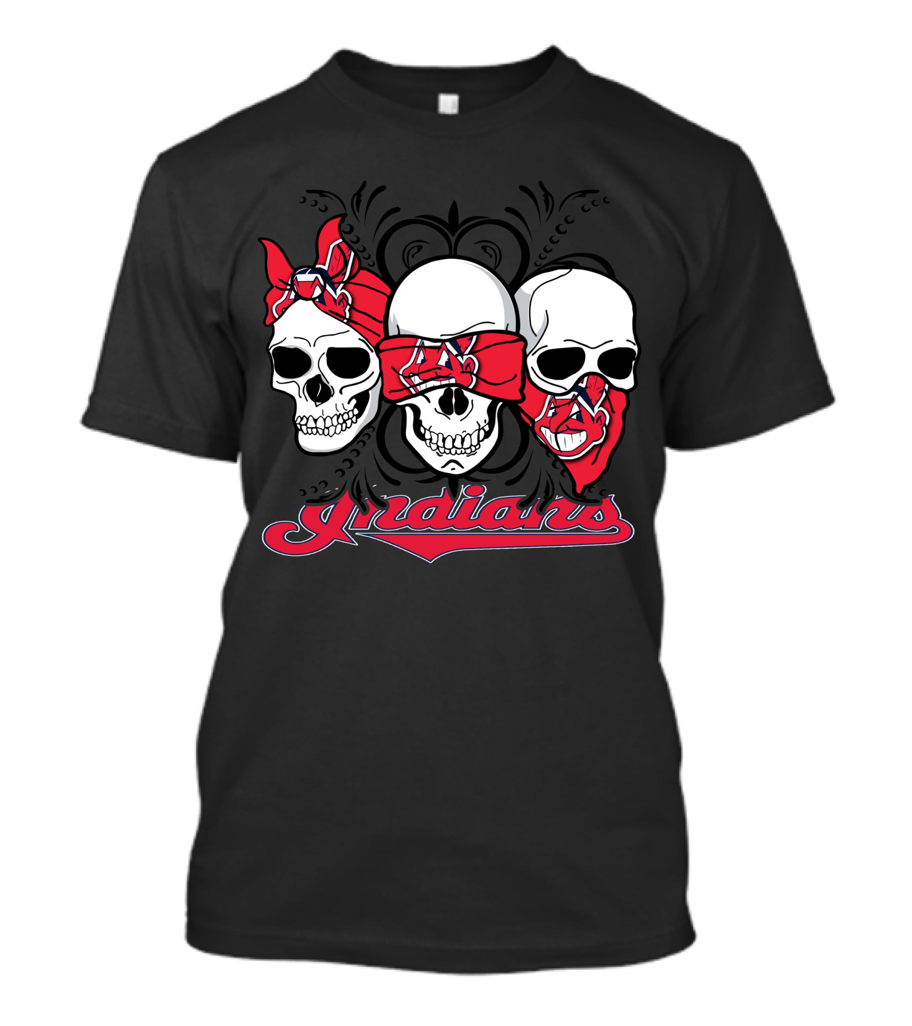3 Skull Indians Bandana T-Shirt