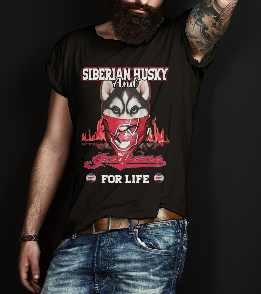 Siberian Husky And Indians For Life T-Shirt