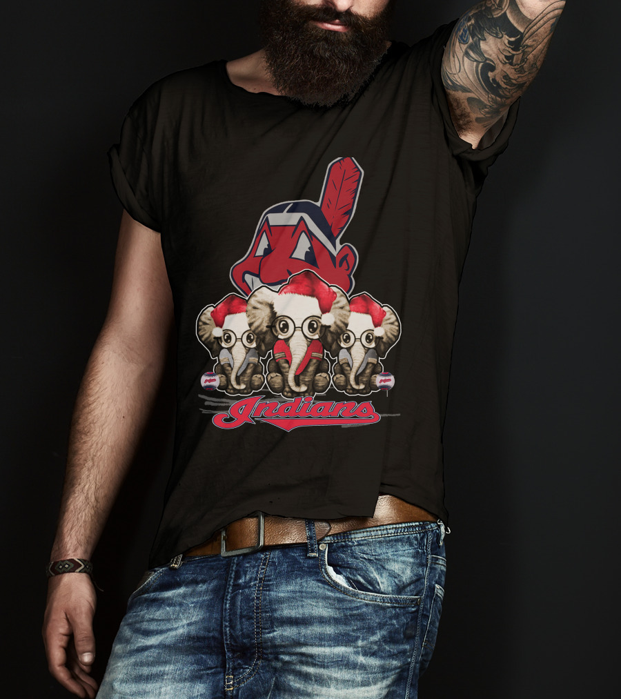Indians Christmas Elephants Cleveland T-Shirt