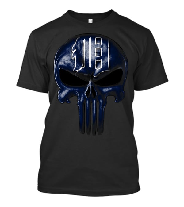 Detroit Tigers Skull Emblem T-Shirt