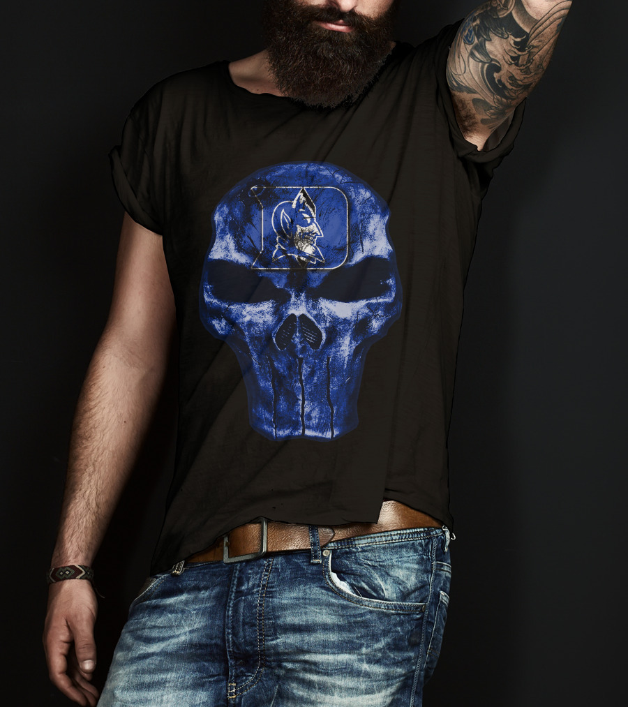 Duke Blue Devils Skull T-Shirt