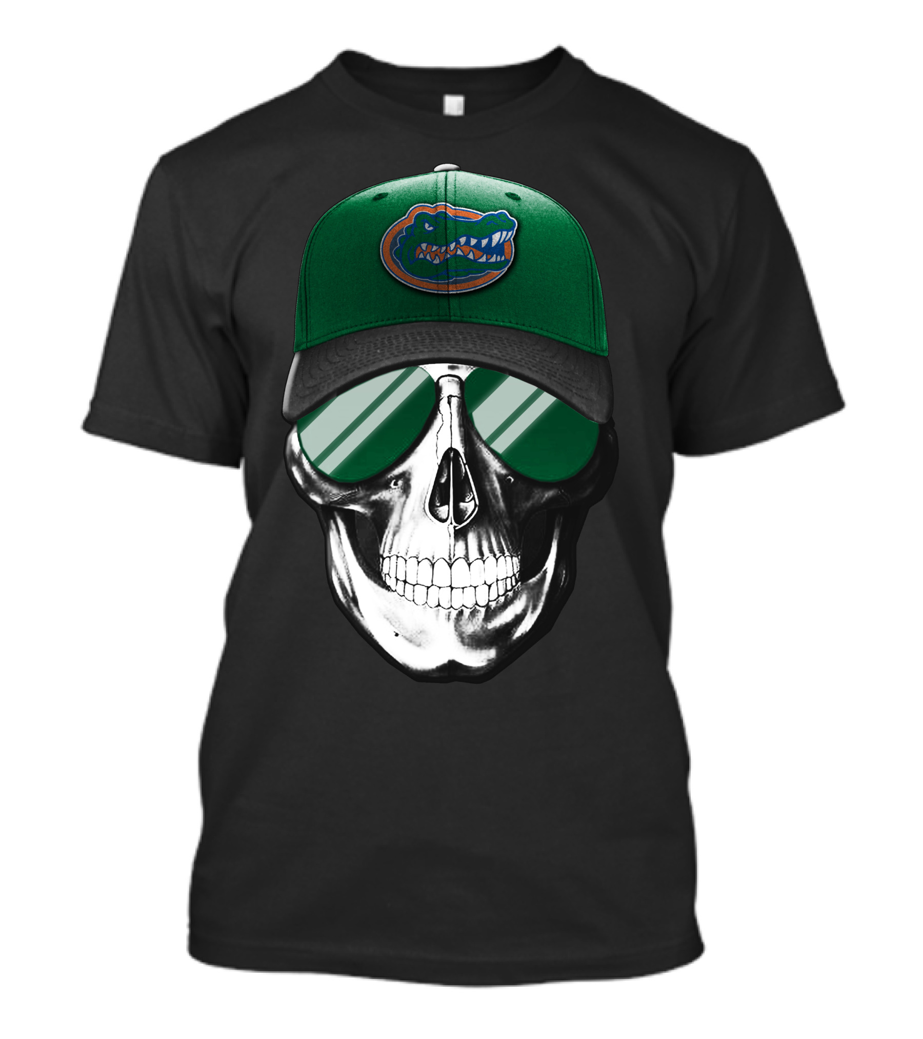 Florida Gators Skull With Cap And Sunglasses T-Shirt