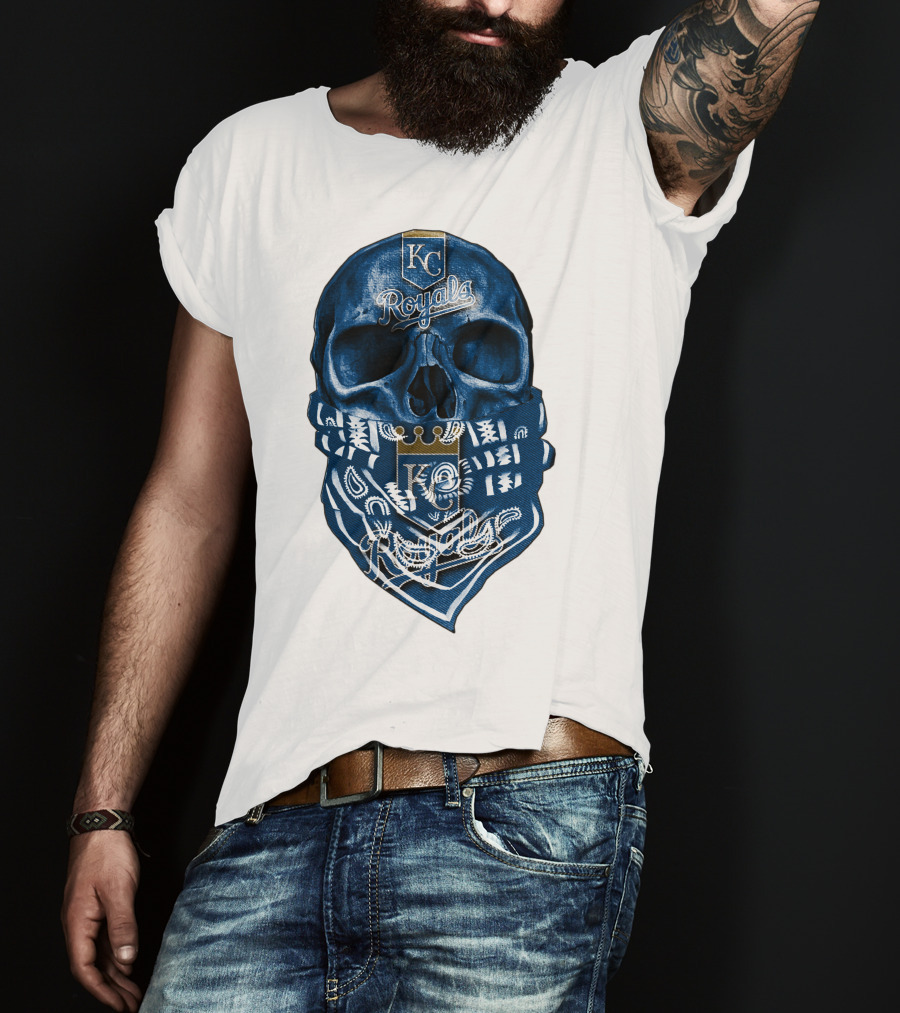 KC Royals Skull Bandana T-Shirt