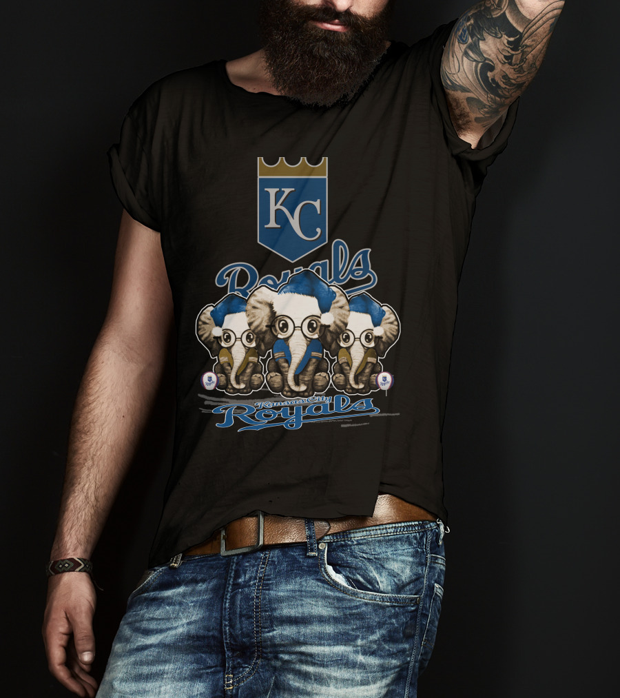 Kansas City Royals Christmas Elephants KC Royals T-Shirt
