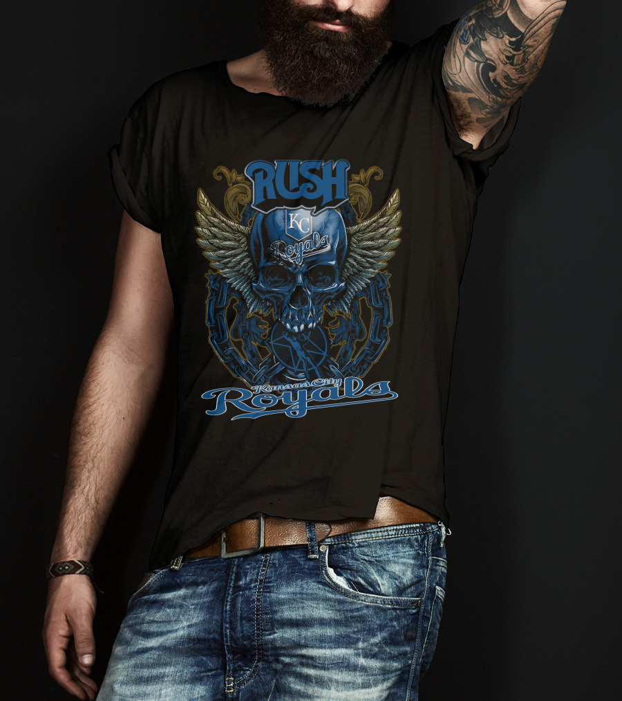 Rush Kansas City Royals Skull Wings T-Shirt