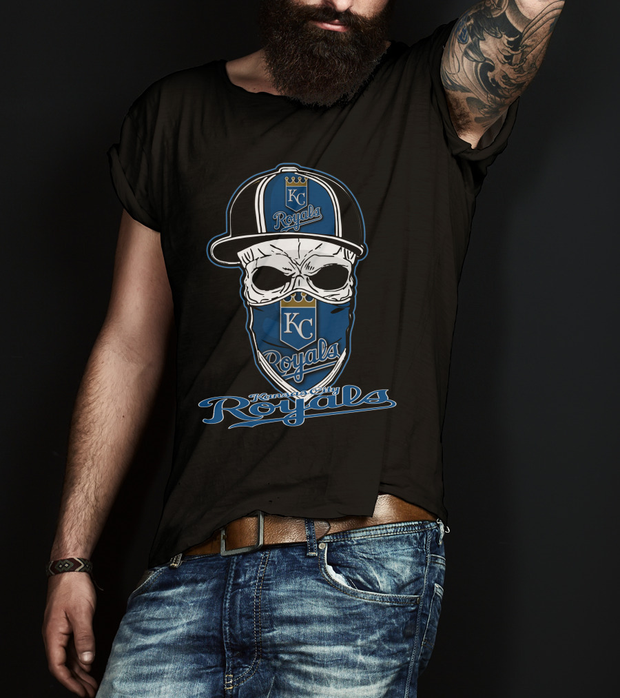 Kansas City Royals Skull Hat Logo Royals T-Shirt