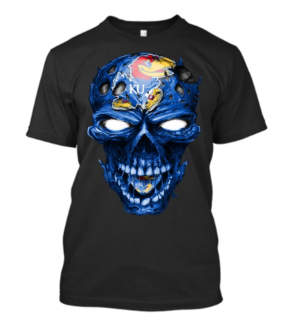 Kansas Jayhawks Skull KU T-Shirt