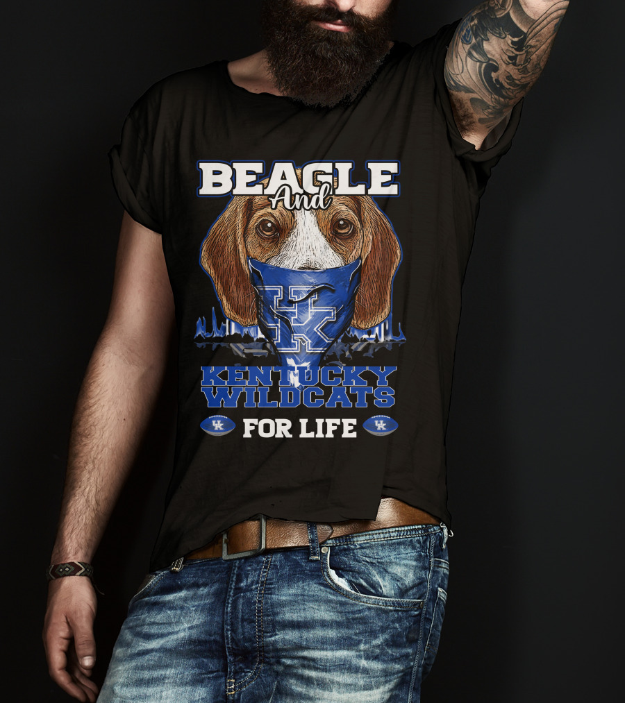 Beagle And Kentucky Wildcats For Life T-Shirt