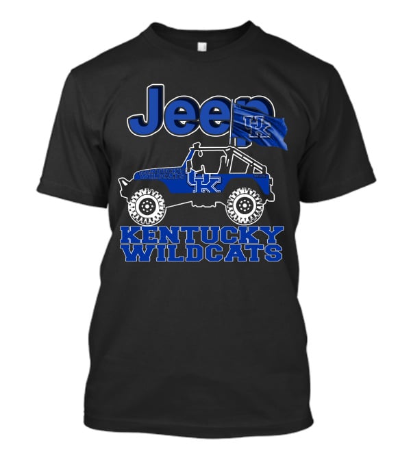 Jeep Kentucky Wildcats UK Flag Off-Road Vehicle T-Shirt