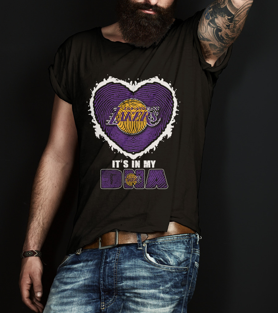 It's In My DNA Los Angeles Lakers Heart T-Shirt