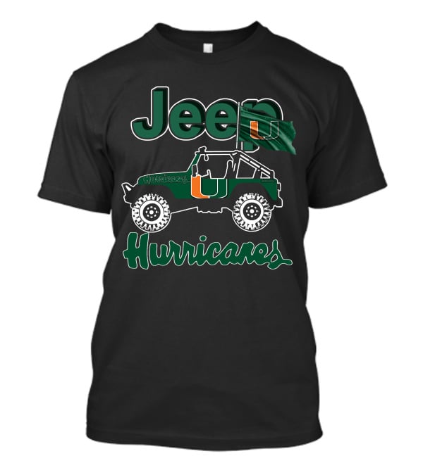 Jeep Miami Hurricanes With University Logo And Jeep T-Shirt