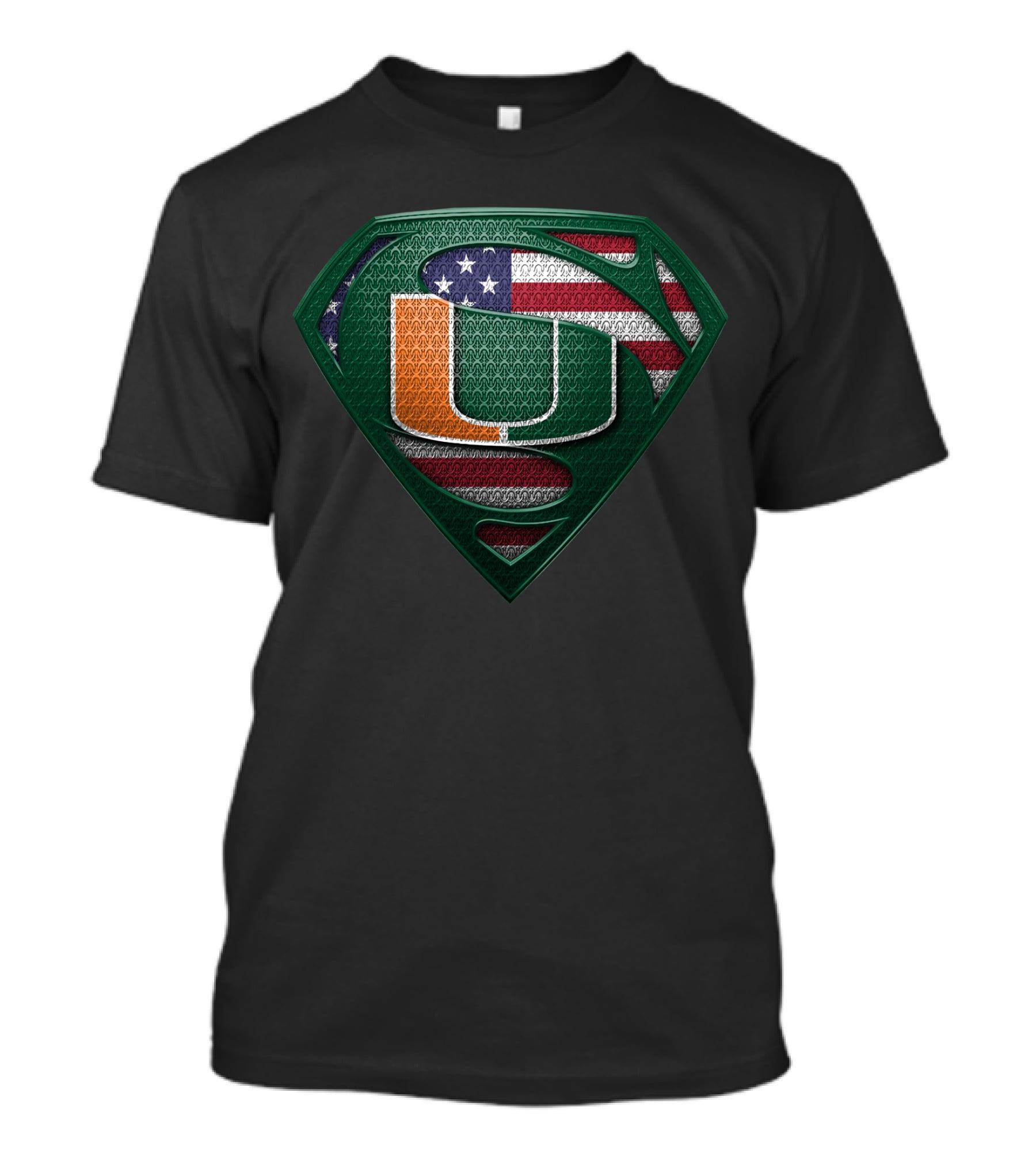 Miami Hurricanes American Flag Super T-Shirt