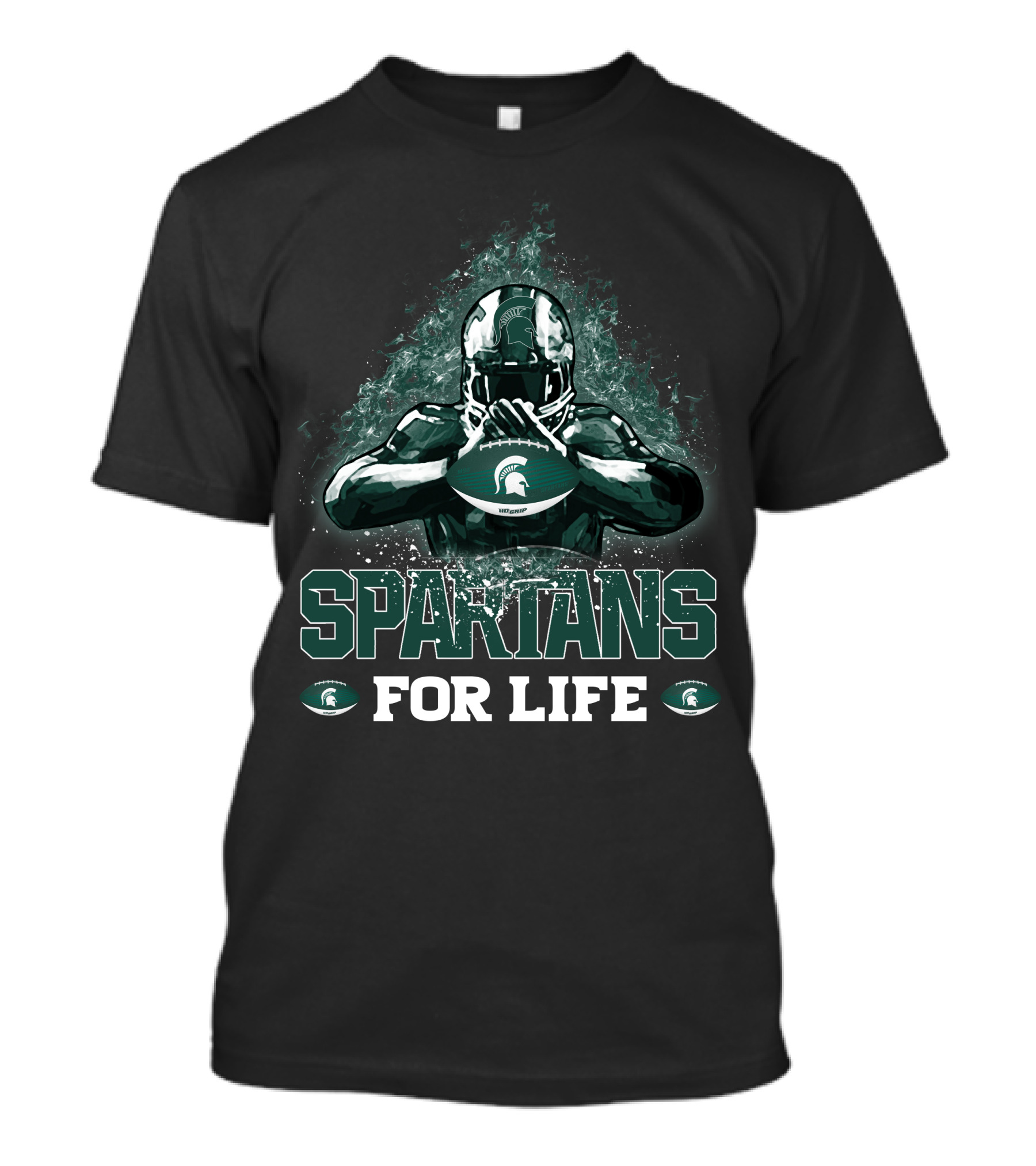 Spartans For Life Michigan State Football Fan Spirit T-Shirt