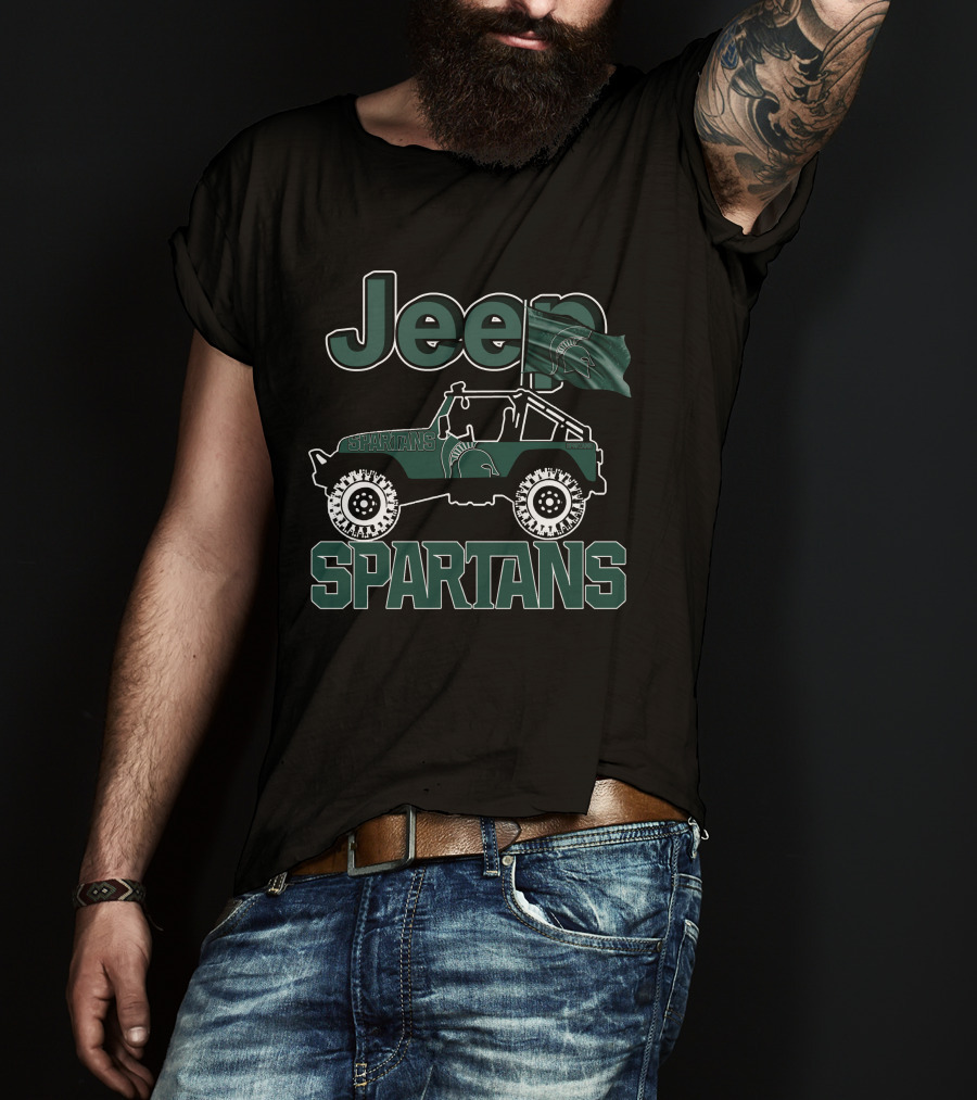 Jeep Michigan State Spartans Off-Road Adventure T-Shirt