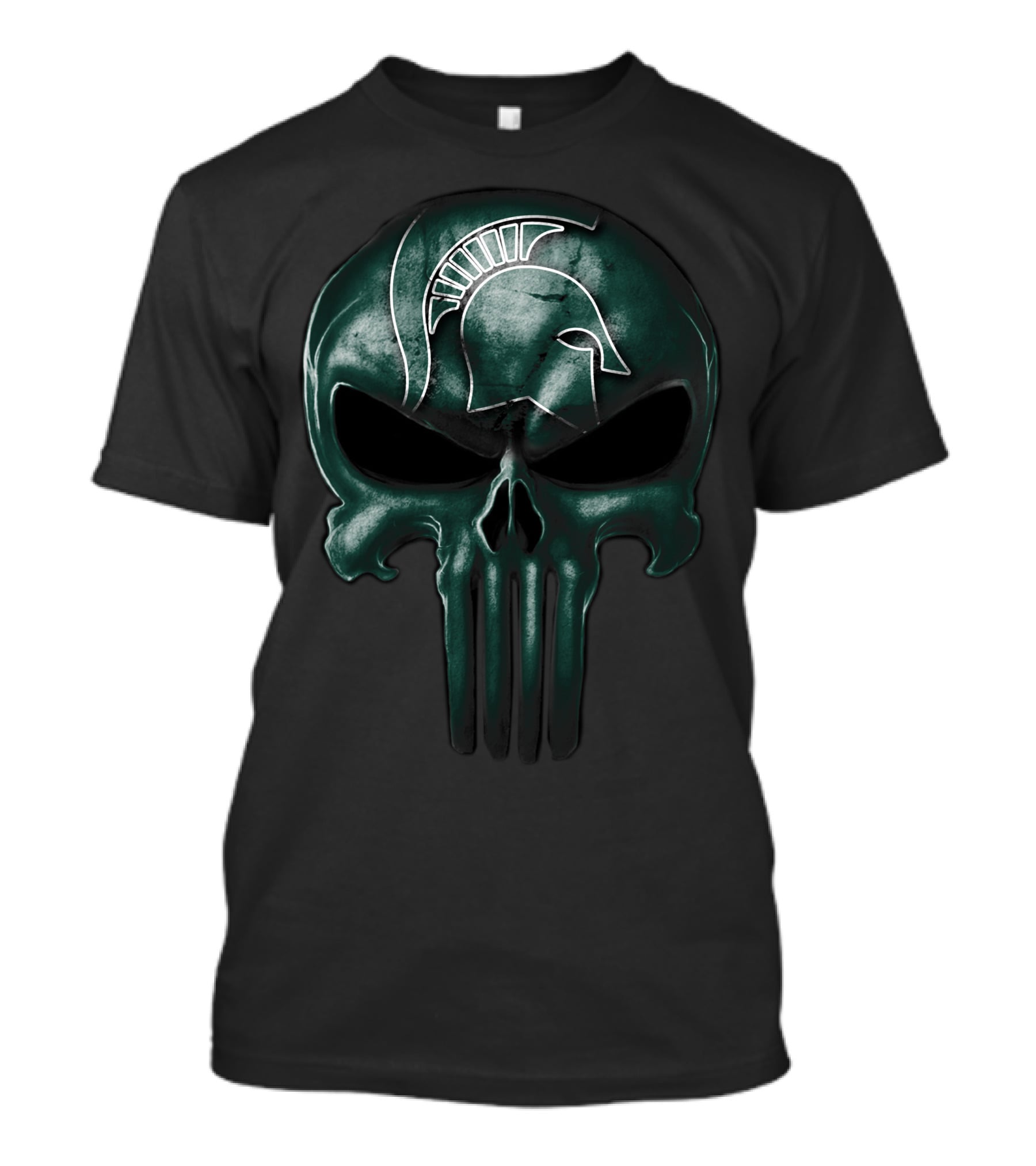 Skull Michigan State Spartans Punisher T-Shirt