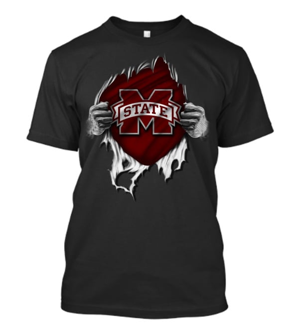 Torn Mississippi State Bulldogs M State T-Shirt
