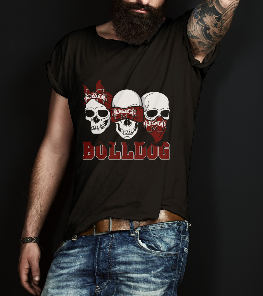 State Skull Bulldog Trio T-Shirt