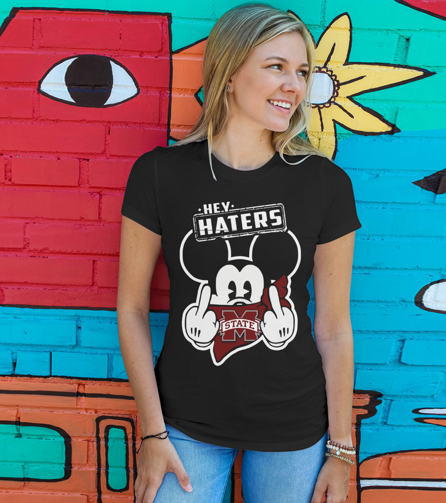 Hey Haters Mick Mississippi State Bulldogs T-Shirt
